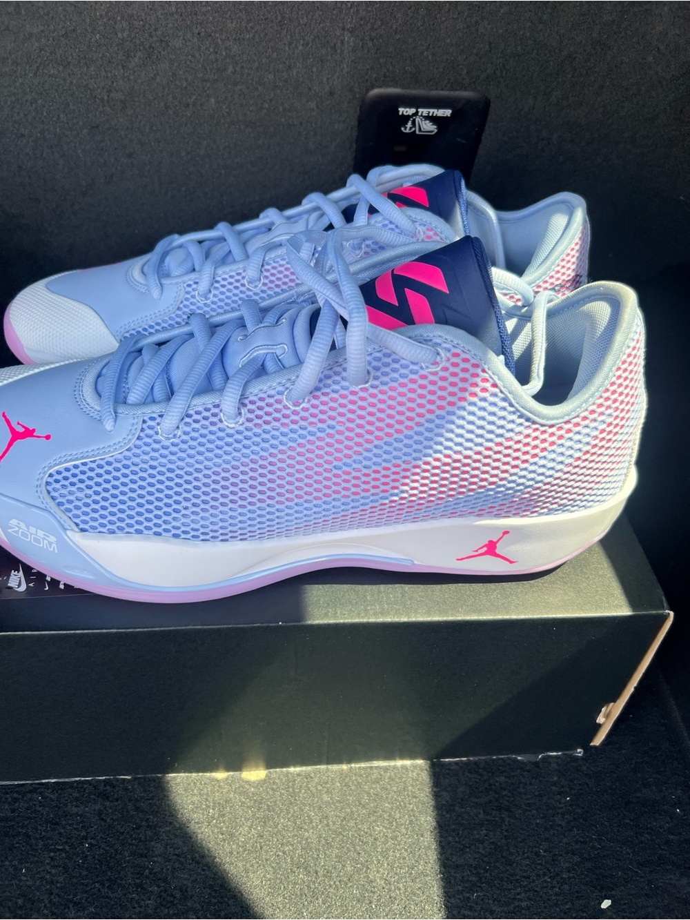 JORDAN LUKA 77 Trainer Men Light Marine Hyper Pink Blue Void Sz 14 IF1610-500